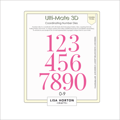 Lisa Horton Crafts Ulti-Mate 3D 0-9 Die Set