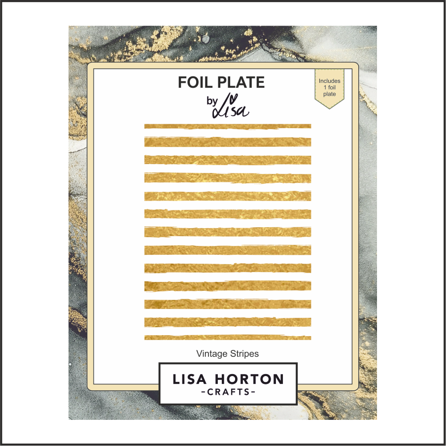 Lisa Horton Crafts Vintage Stripes Foil Plate