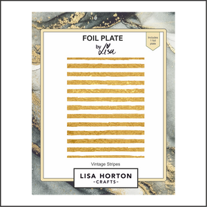 Lisa Horton Crafts Vintage Stripes Foil Plate