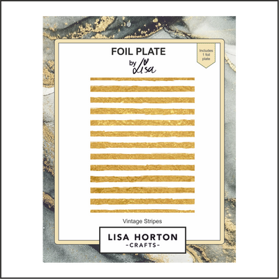 Lisa Horton Crafts Vintage Stripes Foil Plate