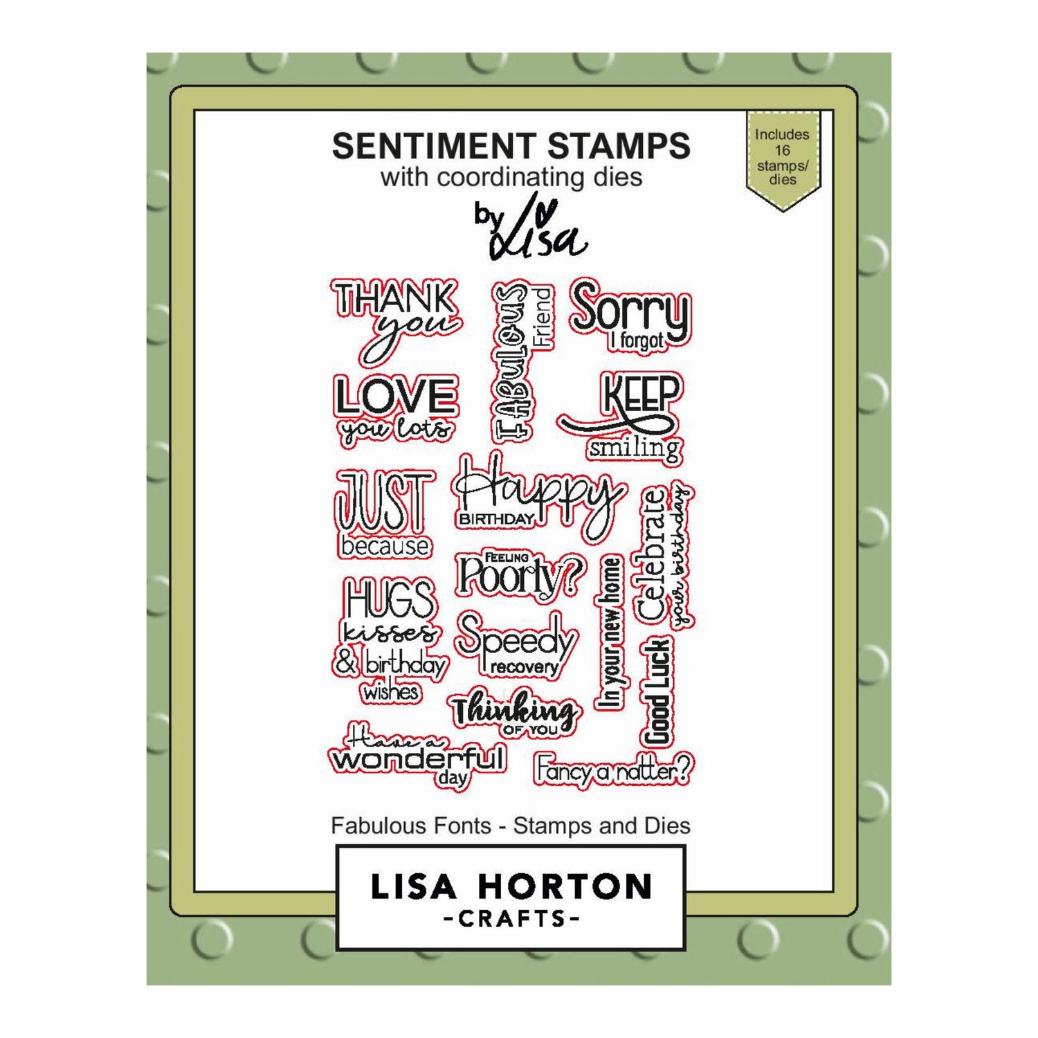 Lisa Horton Crafts Fabulous Fonts Stamp & Die Set