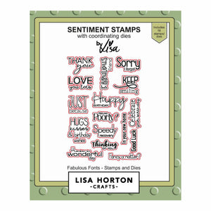 Lisa Horton Crafts Fabulous Fonts Stamp & Die Set