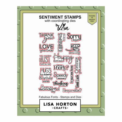 Lisa Horton Crafts Fabulous Fonts Stamp & Die Set