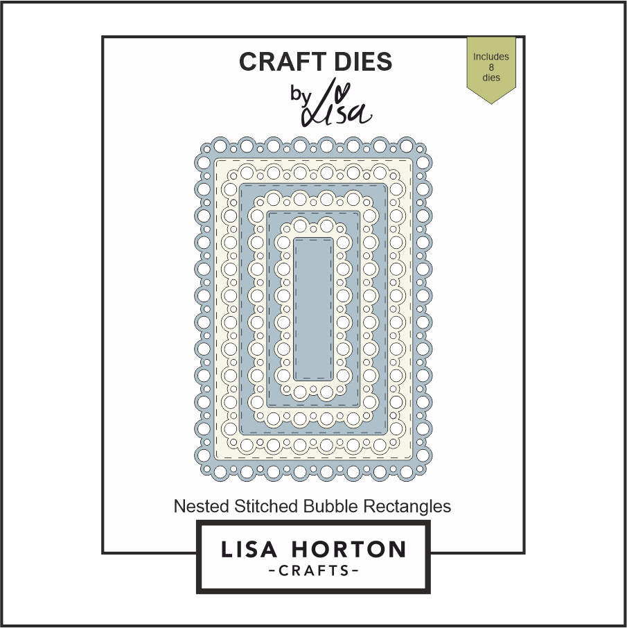 Lisa Horton Crafts Nested Stitched Bubble Rectangles Die Set