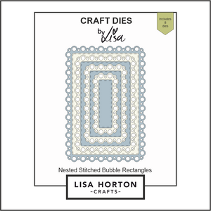 Lisa Horton Crafts Nested Stitched Bubble Rectangles Die Set