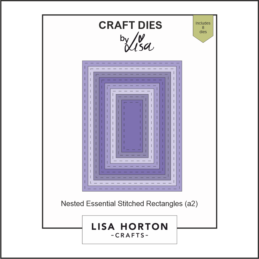 Lisa Horton Crafts Nested Essential Stitched Rectangles Die Set - A2