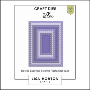 Lisa Horton Crafts Nested Essential Stitched Rectangles Die Set - A2