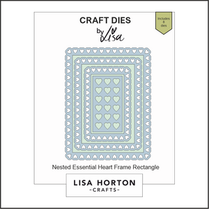 Lisa Horton Crafts Nested Essential Heart Frame Rectangle Die Set