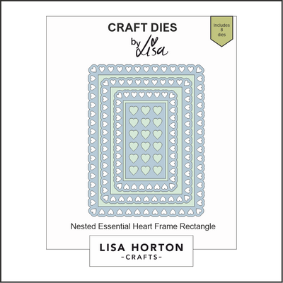 Lisa Horton Crafts Nested Essential Heart Frame Rectangle Die Set