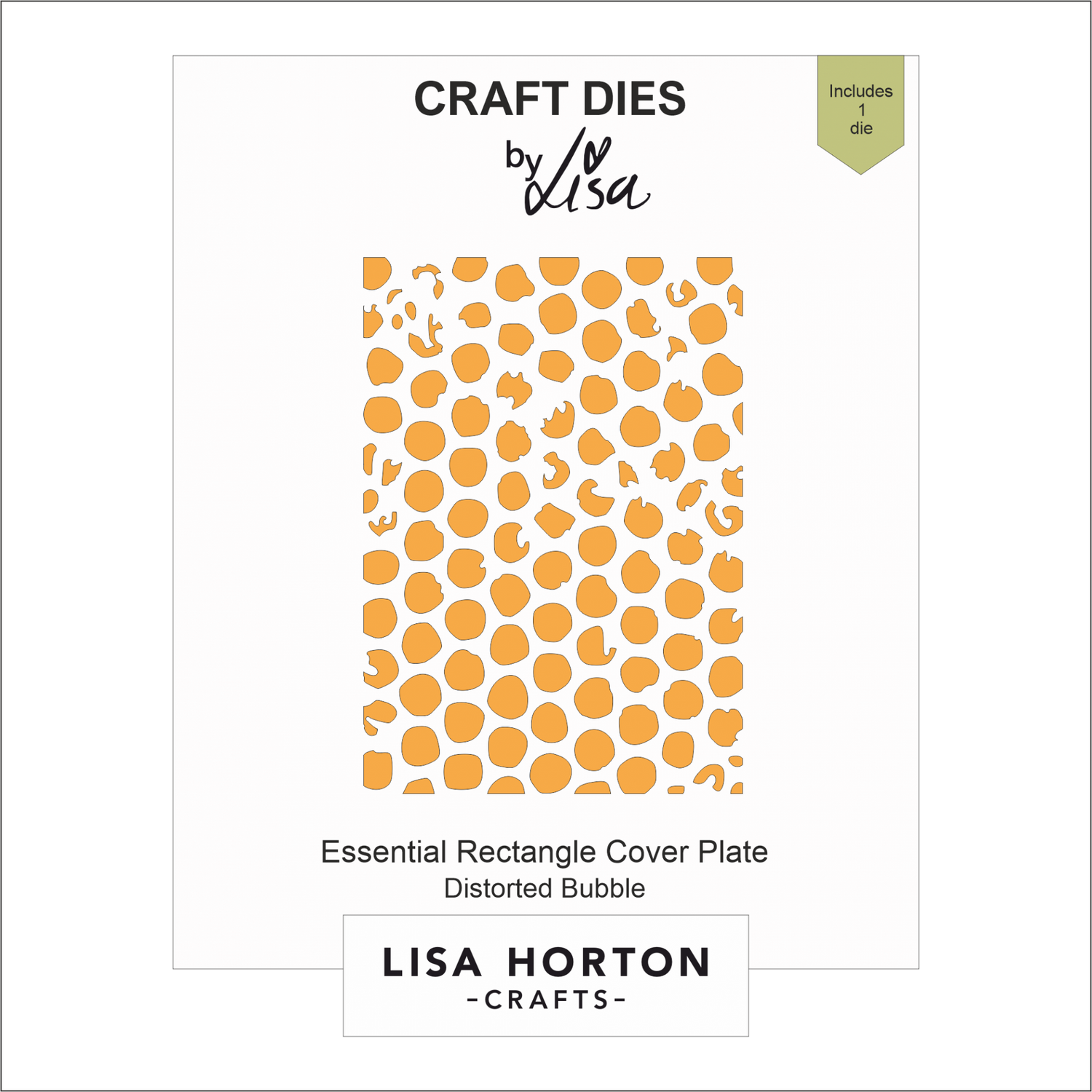 Lisa Horton Crafts Essential Rectangle Distorted Bubbles Die Cover Plate