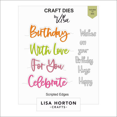 Lisa Horton Crafts Scripted Edges 14 Dies