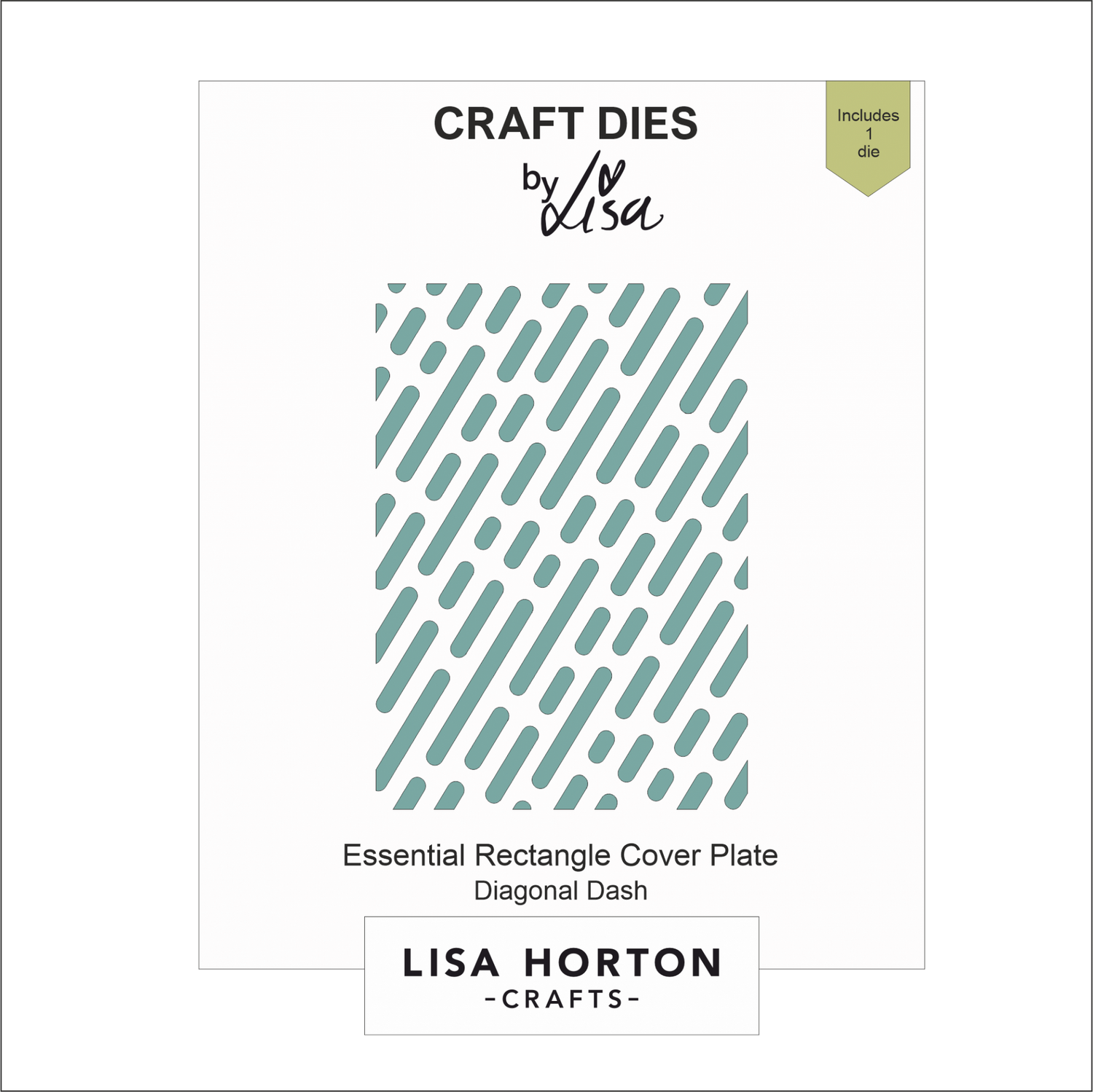 Lisa Horton Crafts Essential Rectangle Diagonal Dash Die Cover Plate