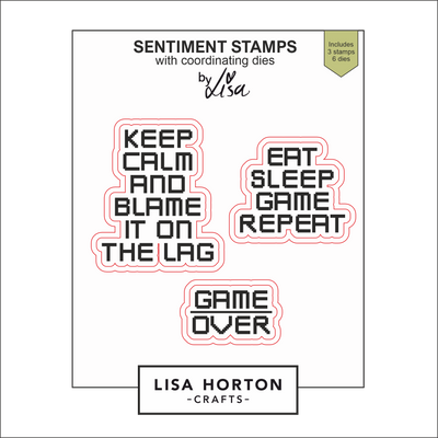 Lisa Horton Crafts Mini Sentiment Stamps and Dies Game Over