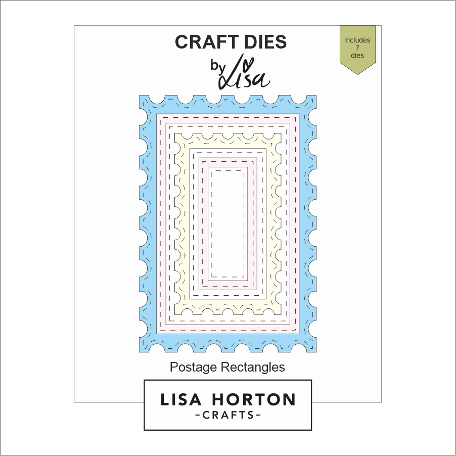 Lisa Horton Crafts Postage Rectangles Die Set - 7 Dies