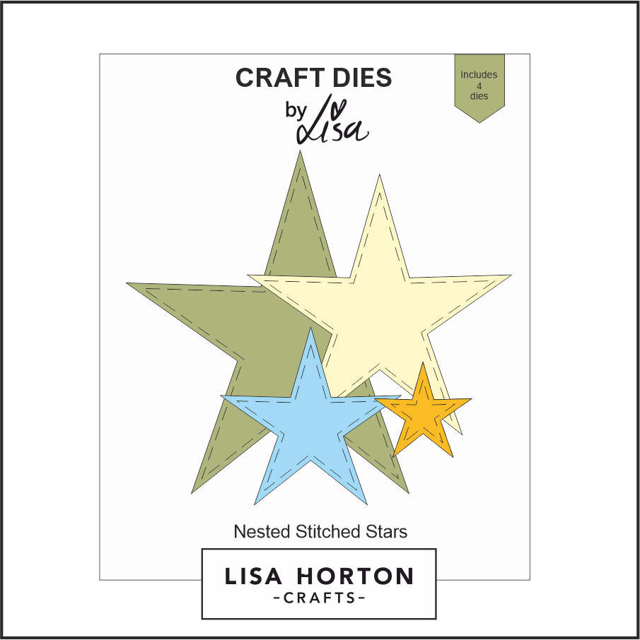 Lisa Horton Crafts Nested Stitched Stars Die Set - 4 Dies