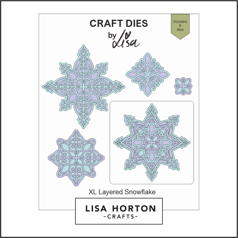 Lisa Horton Crafts XL Layered Snowflakes Die Set - 8 Dies