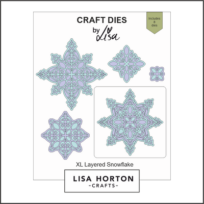 Lisa Horton Crafts XL Layered Snowflakes Die Set - 8 Dies