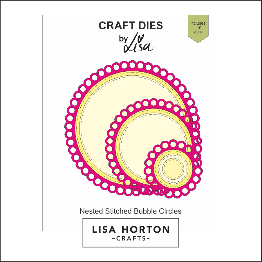 Lisa Horton Crafts Nested Stitched Bubble Circle Dies