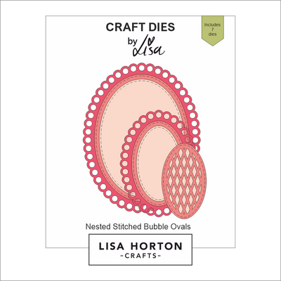 Lisa Horton Crafts Nested Stitched Bubble Ovals Die Set - 7 Dies