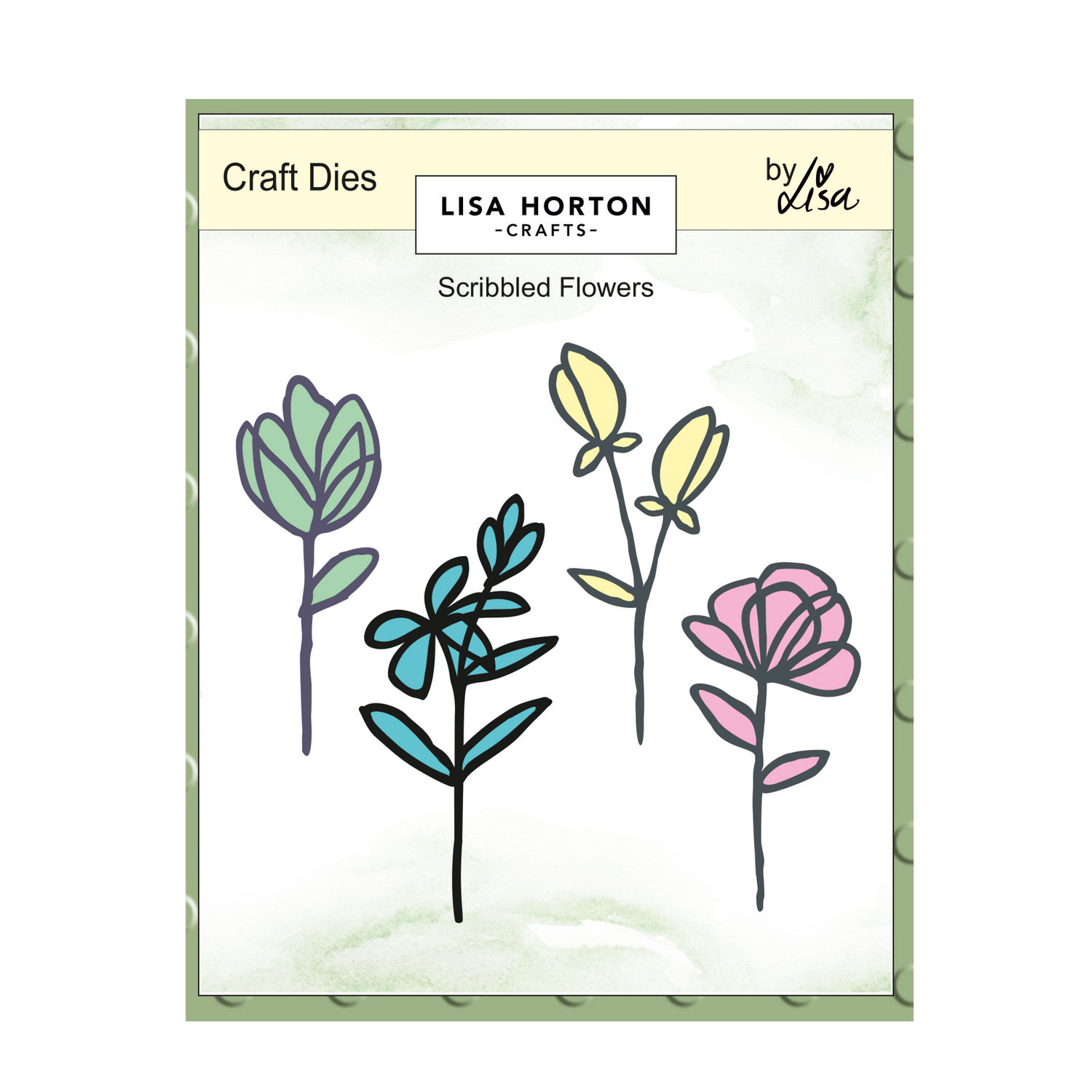 Lisa Horton Crafts Scribbled Flowers Dies - 8 Dies in total