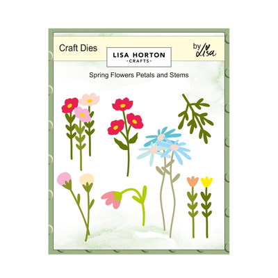 Lisa Horton Crafts Spring Flower Petals And Stems Die Set