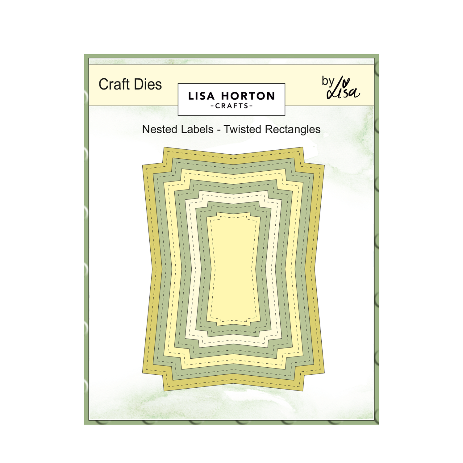 Lisa Horton Crafts Nested Labels Die Set - Twisted Rectangles