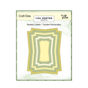 Lisa Horton Crafts Nested Labels Die Set - Twisted Rectangles