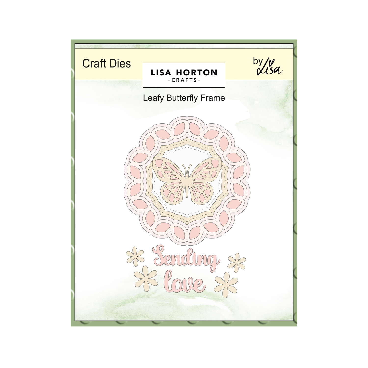 Lisa Horton Crafts Leafy Butterfly Frame and Just A Heart Die Sets