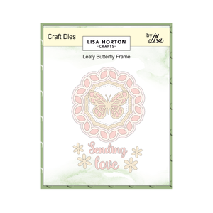 Lisa Horton Crafts Leafy Butterfly Frame and Just A Heart Die Sets