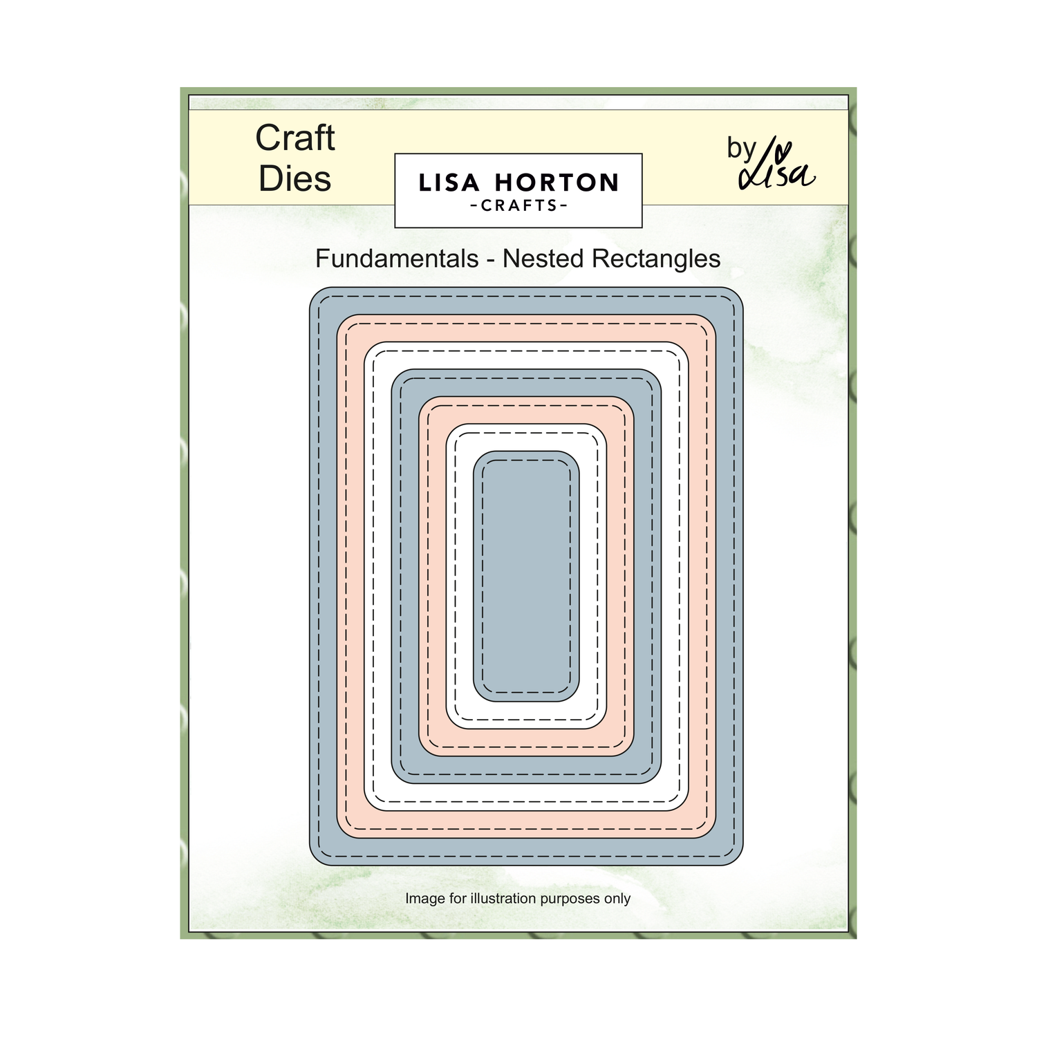 Lisa Horton Crafts Fundamentals Die Set - Nested Rectangles (7 Dies)