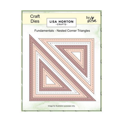 Lisa Horton Crafts Fundamentals Die Set - Nested Corner Triangle (6 Dies)