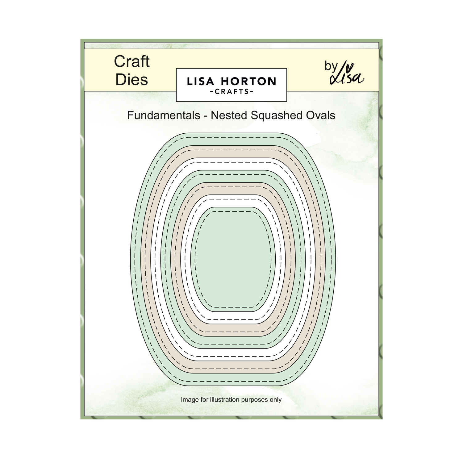 Lisa Horton Crafts Fundamentals Die Set - Nested Squashed Oval (7 Dies)