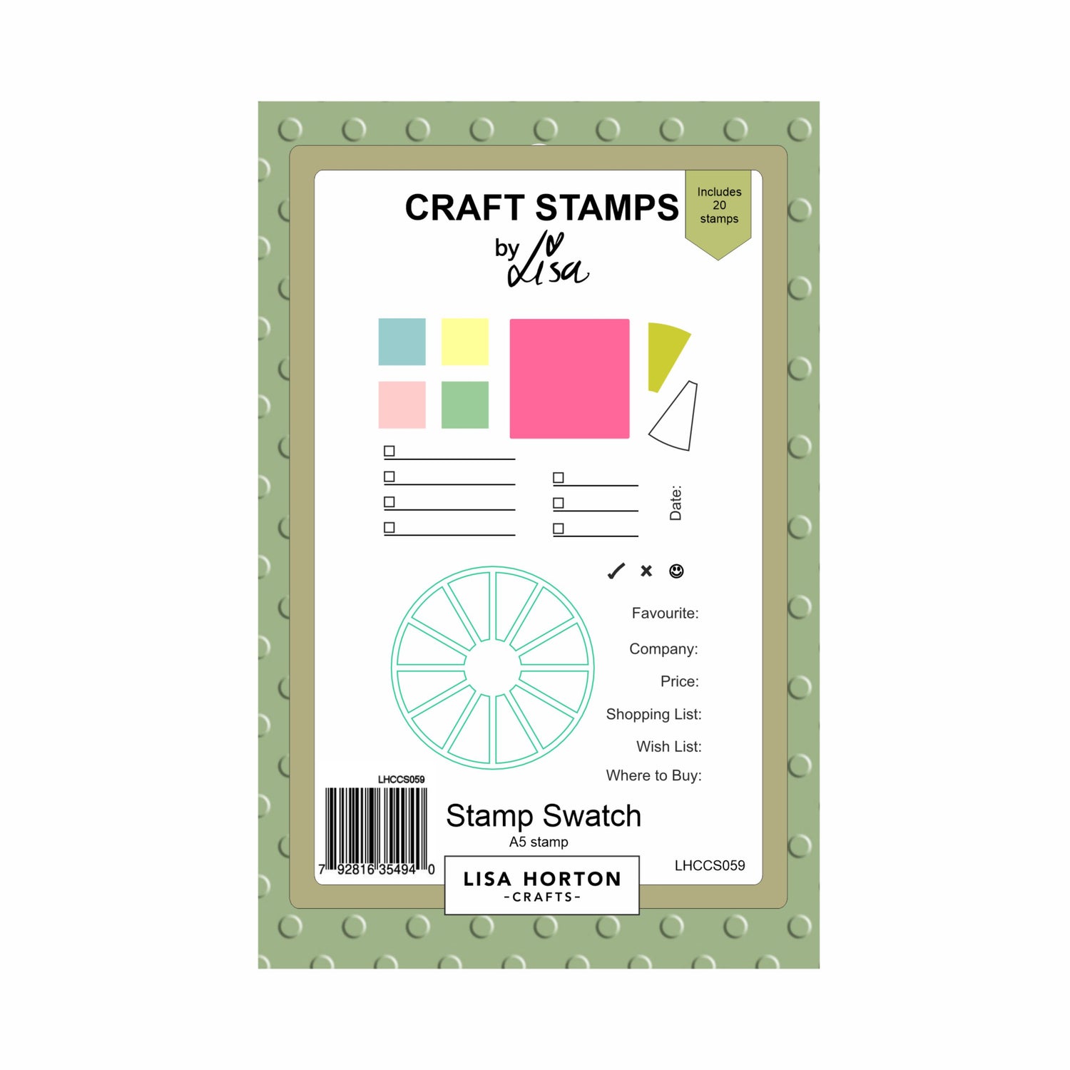 Lisa Horton Crafts A5 Stamp Swatch