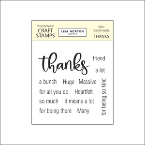 Lisa Horton Crafts Mini Sentiments - Thanks