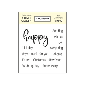 Lisa Horton Crafts Mini Sentiments - Happy