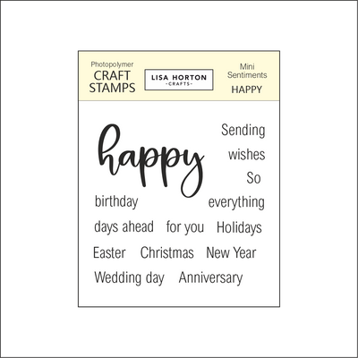 Lisa Horton Crafts Mini Sentiments - Happy