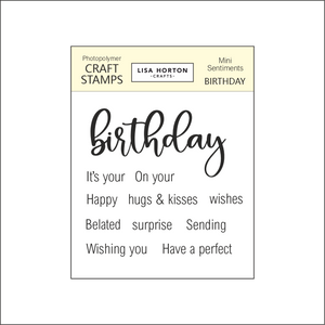 Lisa Horton Crafts Birthday Mini Sentiments Stamps