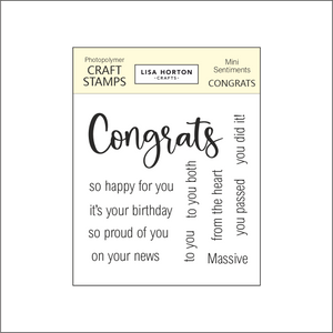 Lisa Horton Crafts Congrats Mini Sentiments Stamps