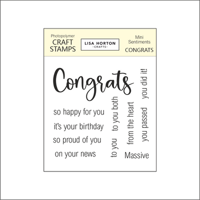 Lisa Horton Crafts Congrats Mini Sentiments Stamps