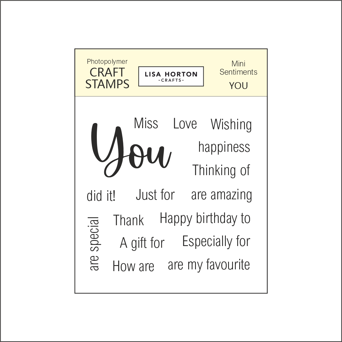 Lisa Horton Crafts Mini Sentiments - You