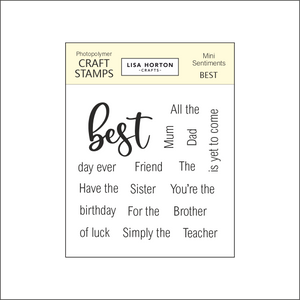 Lisa Horton Crafts Best Mini Sentiments Stamps