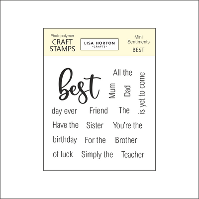 Lisa Horton Crafts Best Mini Sentiments Stamps