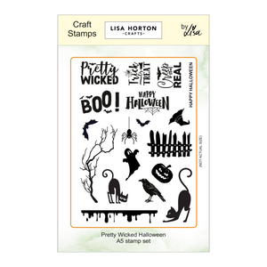 Lisa Horton Crafts Pretty Wicked Halloween A5 Stamp Set