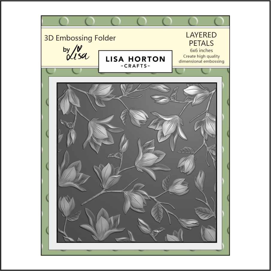 Lisa Horton Crafts Layered Petals 3D Embossing Folder