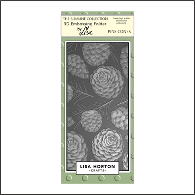 Lisa Horton Crafts Pine Cones DL 3D Embossing Folder