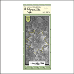 Lisa Horton Crafts Poinsettia DL 3D Embossing Folder with Die