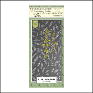 Lisa Horton Crafts Mistletoe Slimline DL 3D Embossing Folder with Die