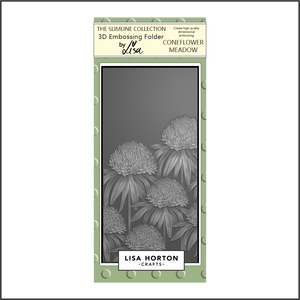 Lisa Horton Crafts Coneflower Meadow DL 3D Embossing Folder