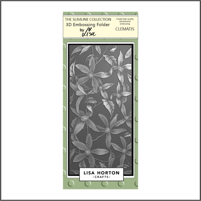 Lisa Horton Crafts Clematis DL 3D Embossing Folder