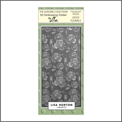 Lisa Horton Crafts Ditsy Florals DL 3D Embossing Folder